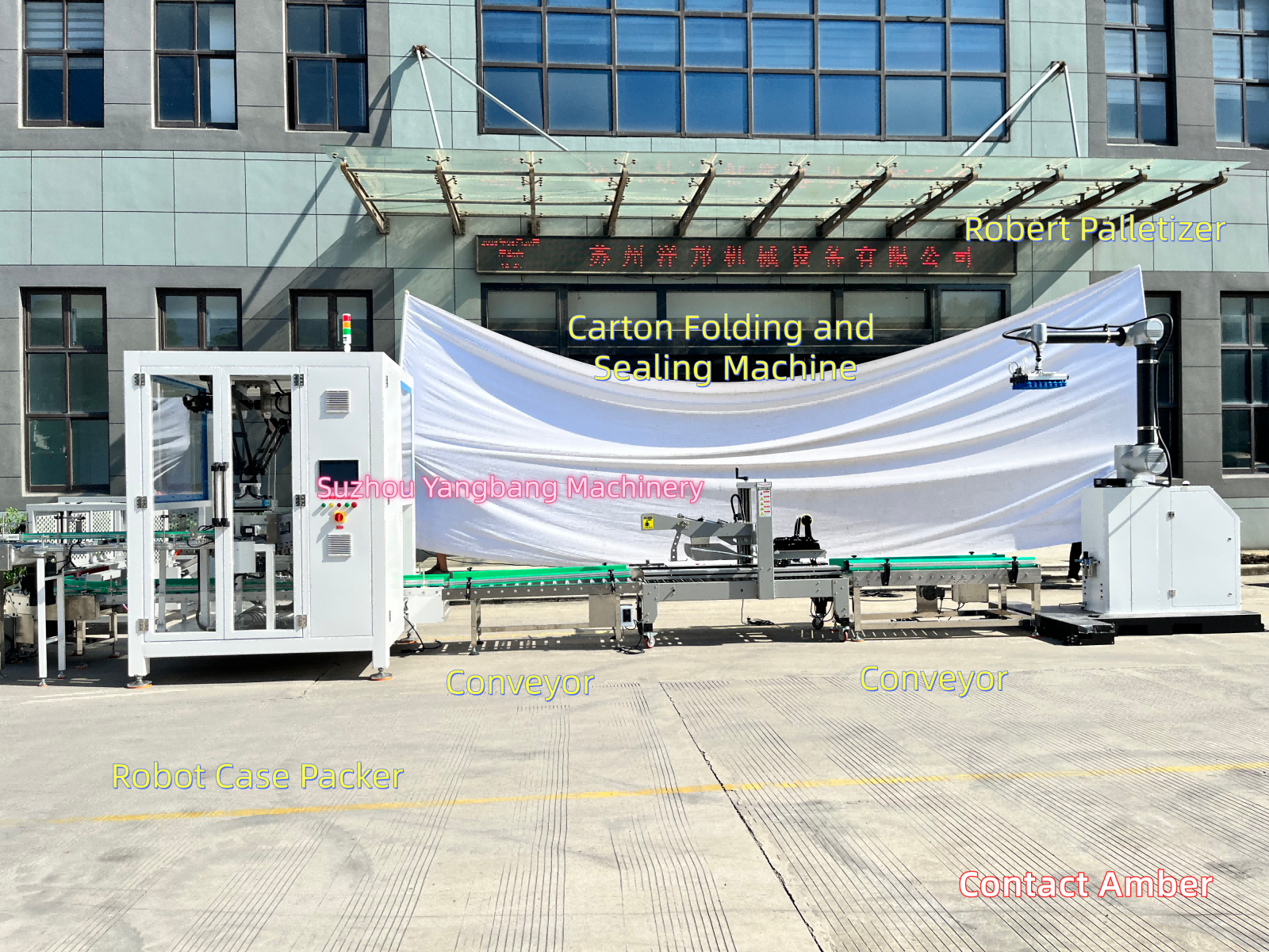 YB-ZX1300-2 Automatic Coffee Cup Case Packing Line Paper Plastic Cup Robotic Box Packer Machine Secondary Packaging Line
