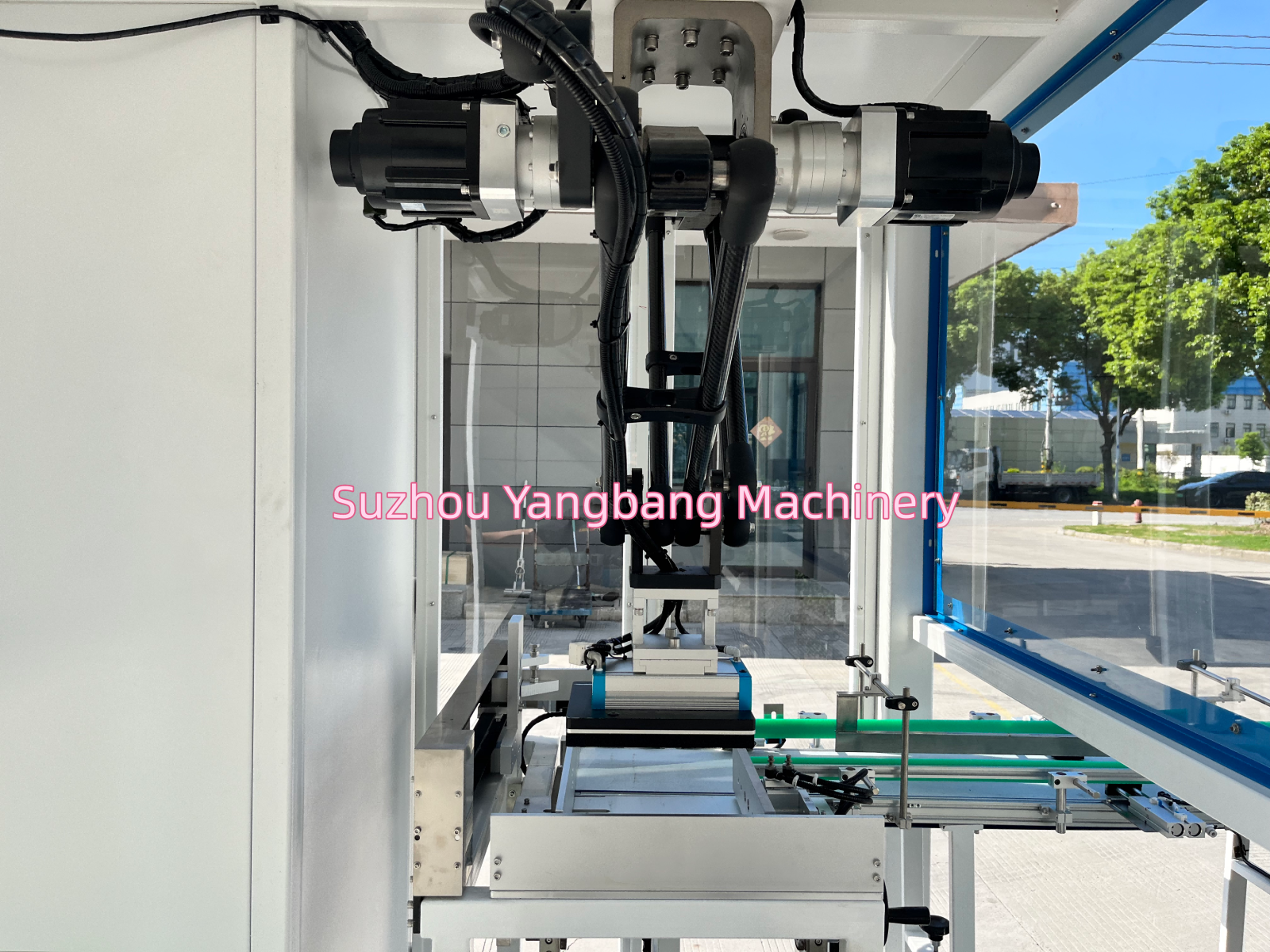 YB-ZX1300-2 Automatic Coffee Cup Case Packing Line Paper Plastic Cup Robotic Box Packer Machine Secondary Packaging Line