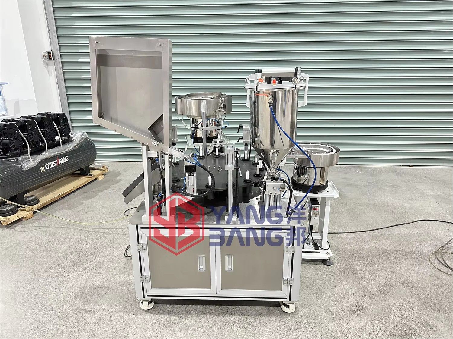 YB-MZB Servo Motor Control Rotary Mascara Filling Machine High Precision Cosmetic Liquid Bottling Capping Equipment for Makeup