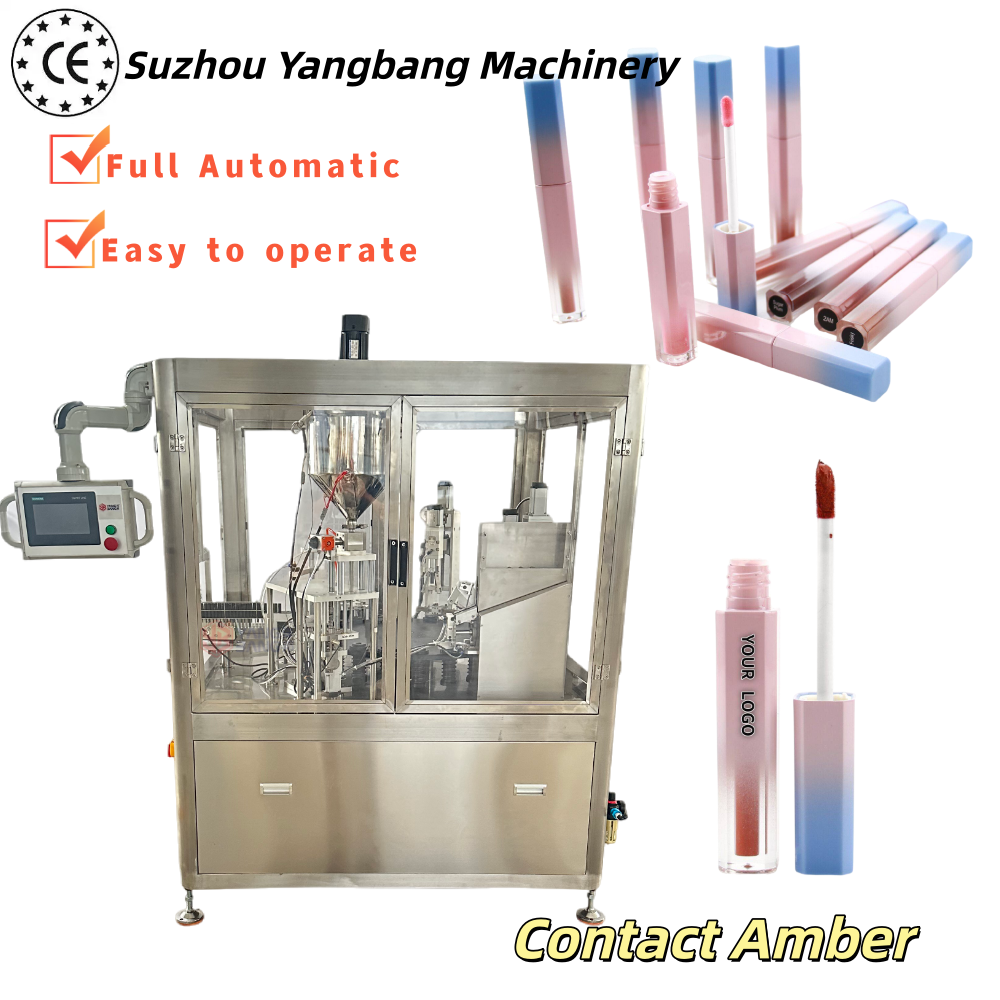 YB-MZB Servo Motor Control Rotary Mascara Filling Machine High Precision Cosmetic Liquid Bottling Capping Equipment for Makeup