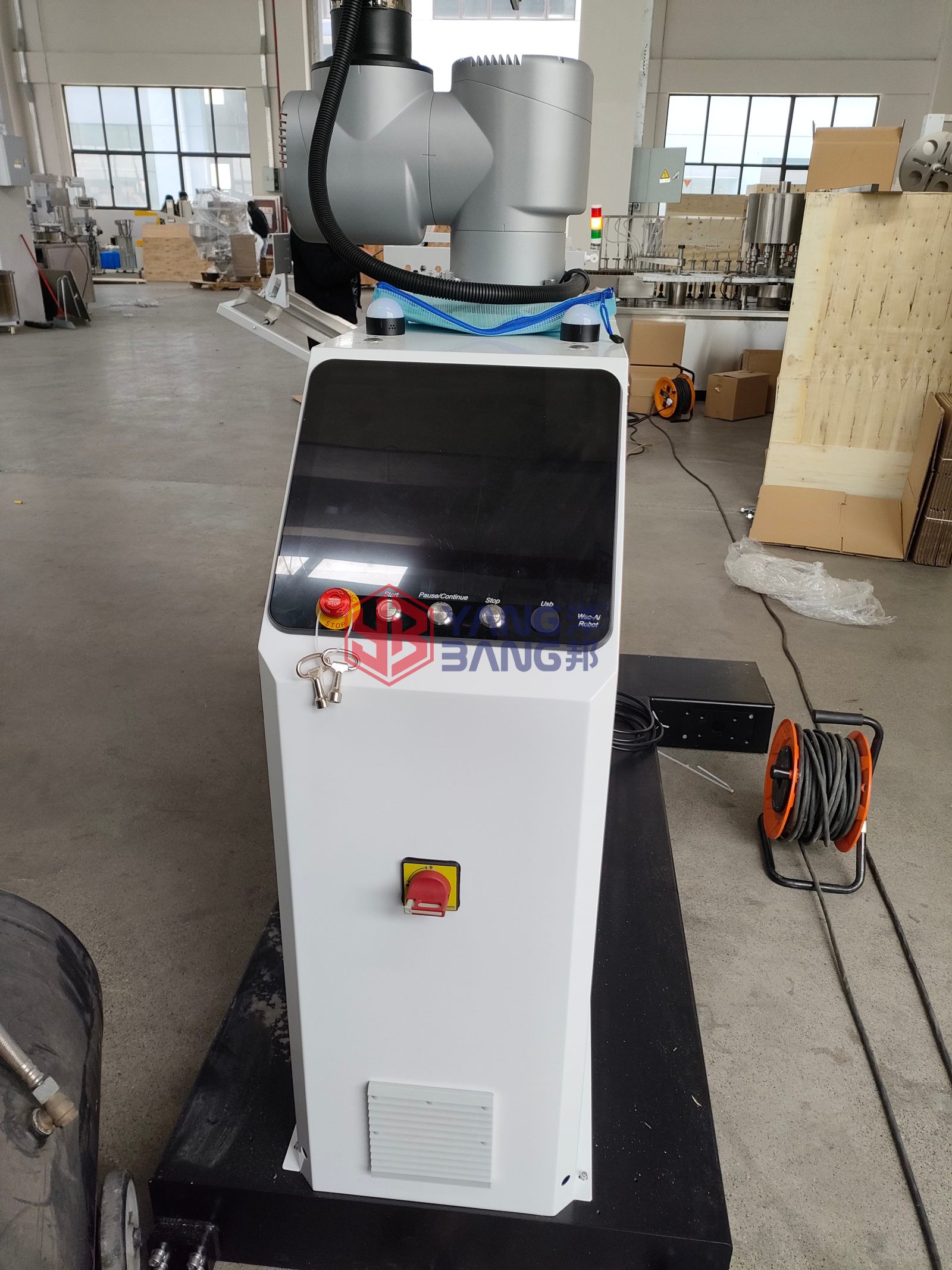 YB-MD35L China Factory High Efficiency Automatic Palletizer for Mineral Water Carton Box and Drinking Water Case Packing Line