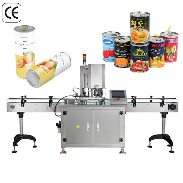 YB-FG130B China Factory Automatic Can Seaming Machine for Tin PET Plastic Cans Stable Rotary Can Sealer for Food and Beverage