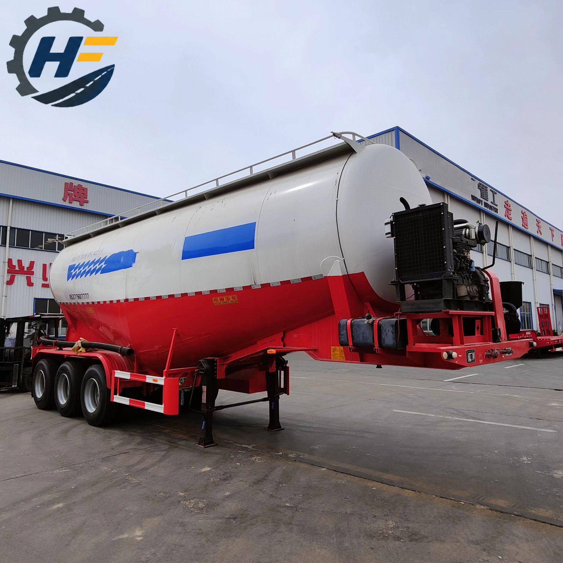 3 Axle Bulk Cement Tanker Trailer