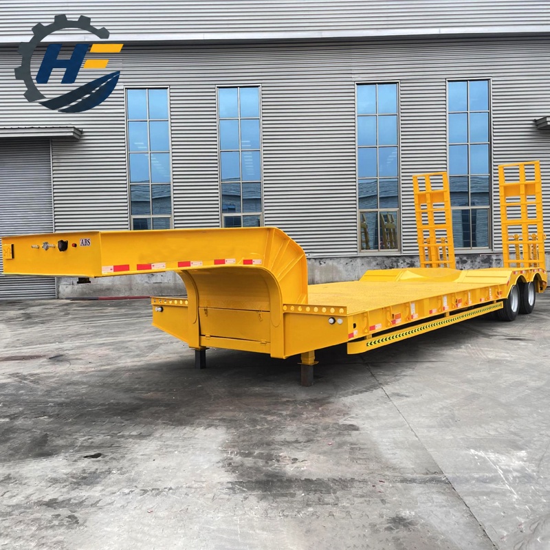 2 Axle 50 Ton Low Bed Semi Trailer
