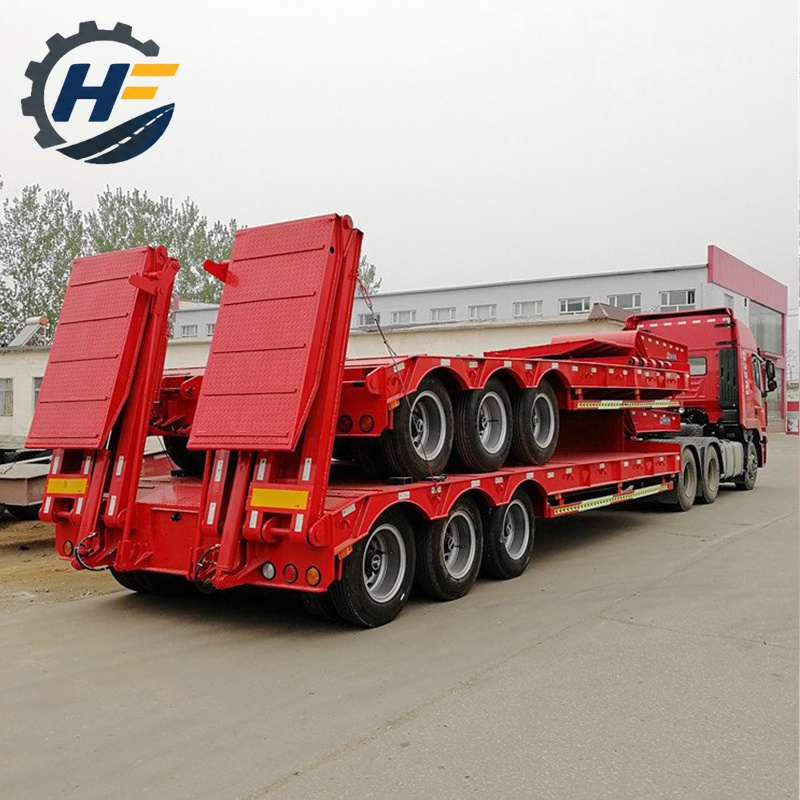 3 Axle 60 Tons Low Bed Semi-Trailer