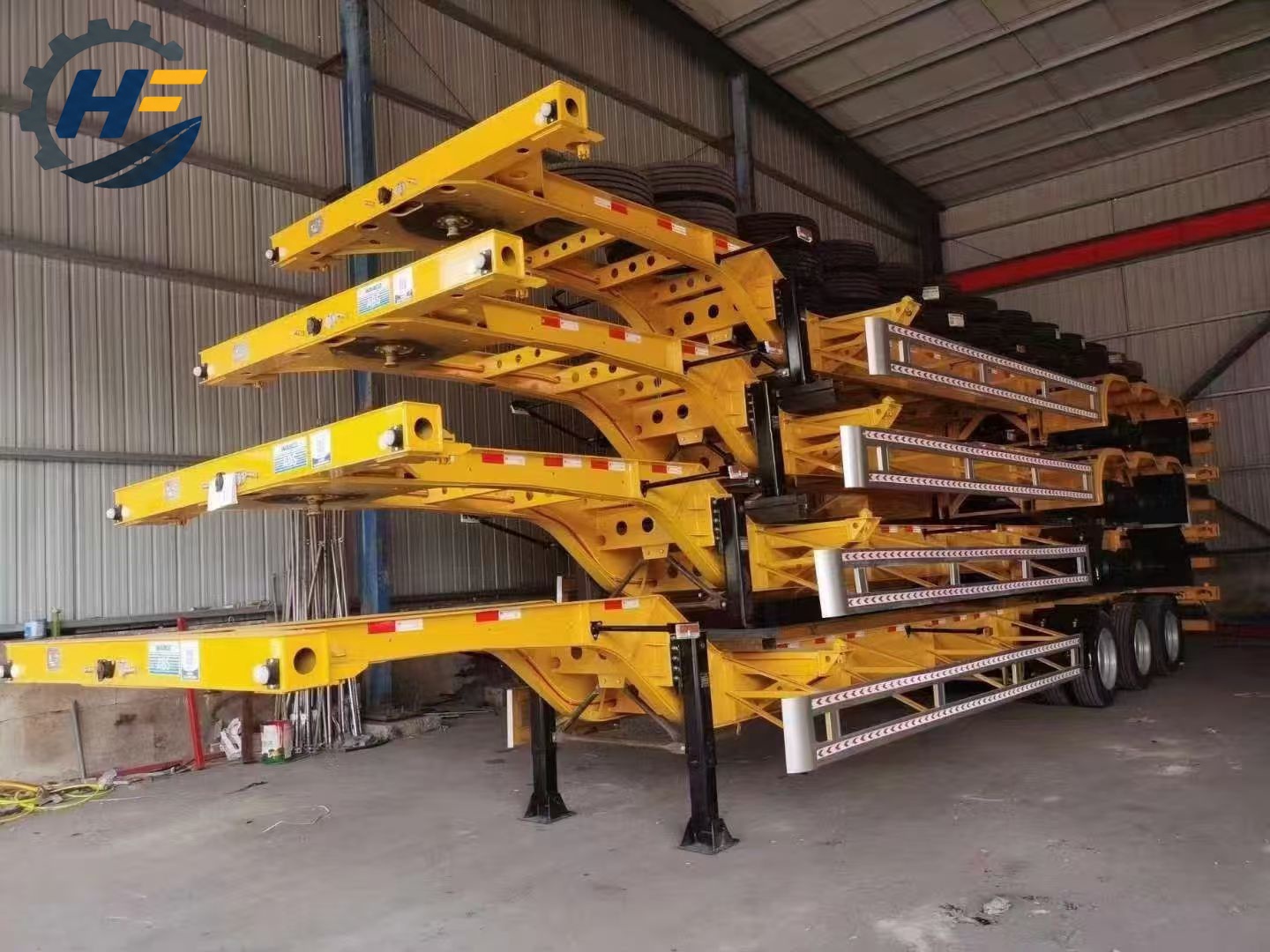 Heavy Truck 3 4 5 Axles Container Flatbed Trailer