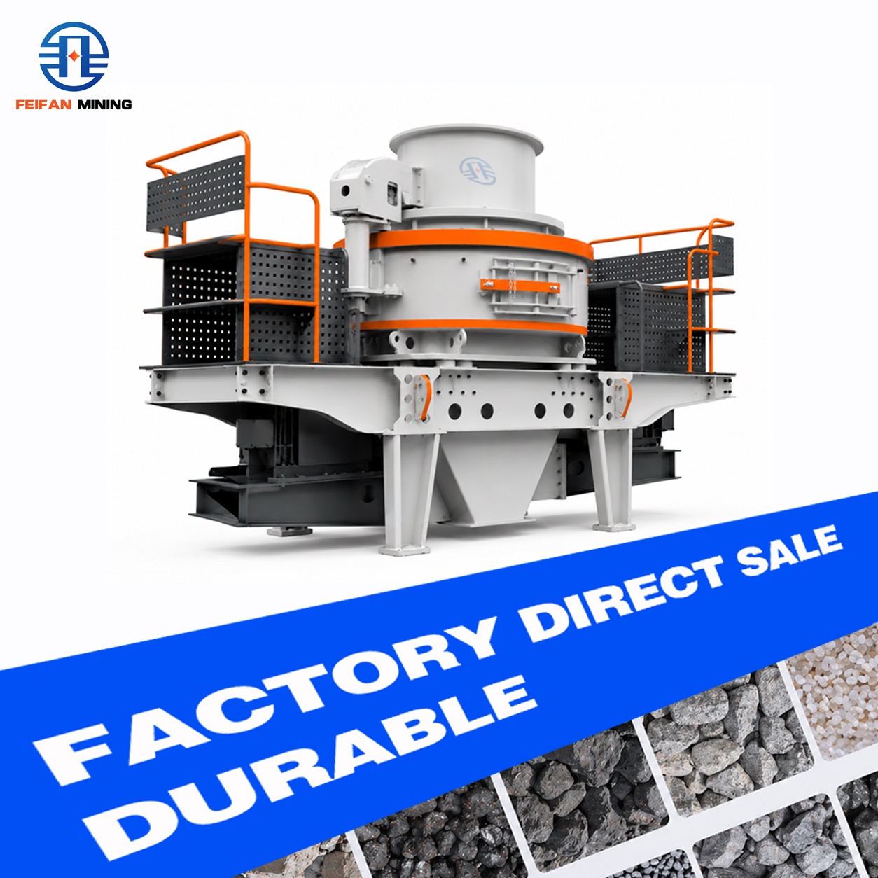 ماكينة تصنيع الرمل OEM Coarse And Medium Sand Flexible 2VSI-15 بسعة 50-500 طن/ساعة وبطانة حلقية لإنتاج الرمل المختلط