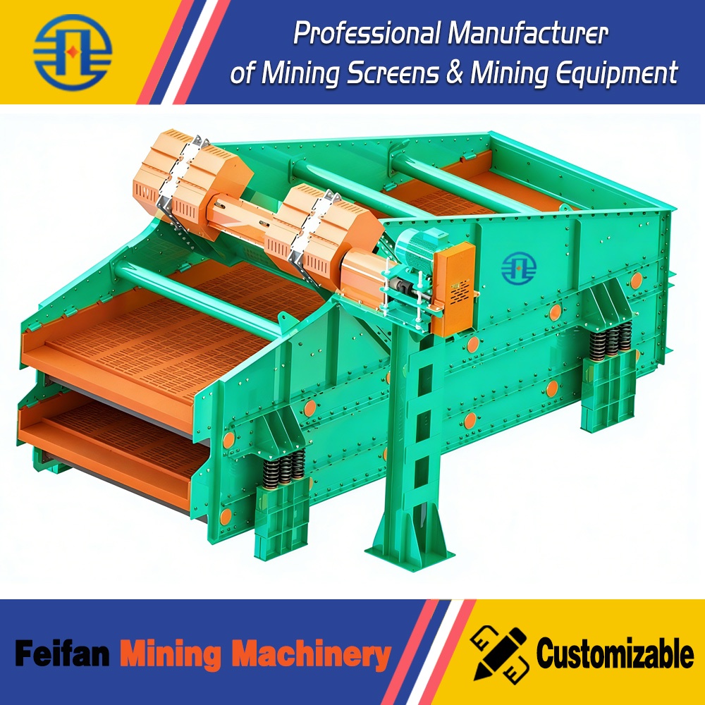 Machine à crible vibrant linéaire pour minerais FEIFAN, facile à entretenir et dotée d’une longue durée de vie