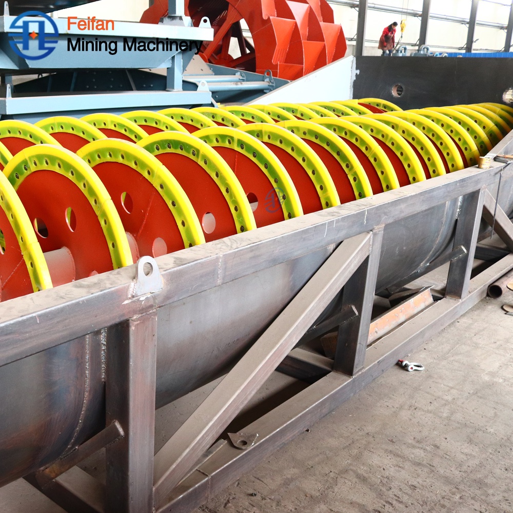 Machine OEM à laver le sable spiralée pour la production d’agrégats de construction avec faible rejet d’humidité, entretien facile et contrôle qualité ISO9001