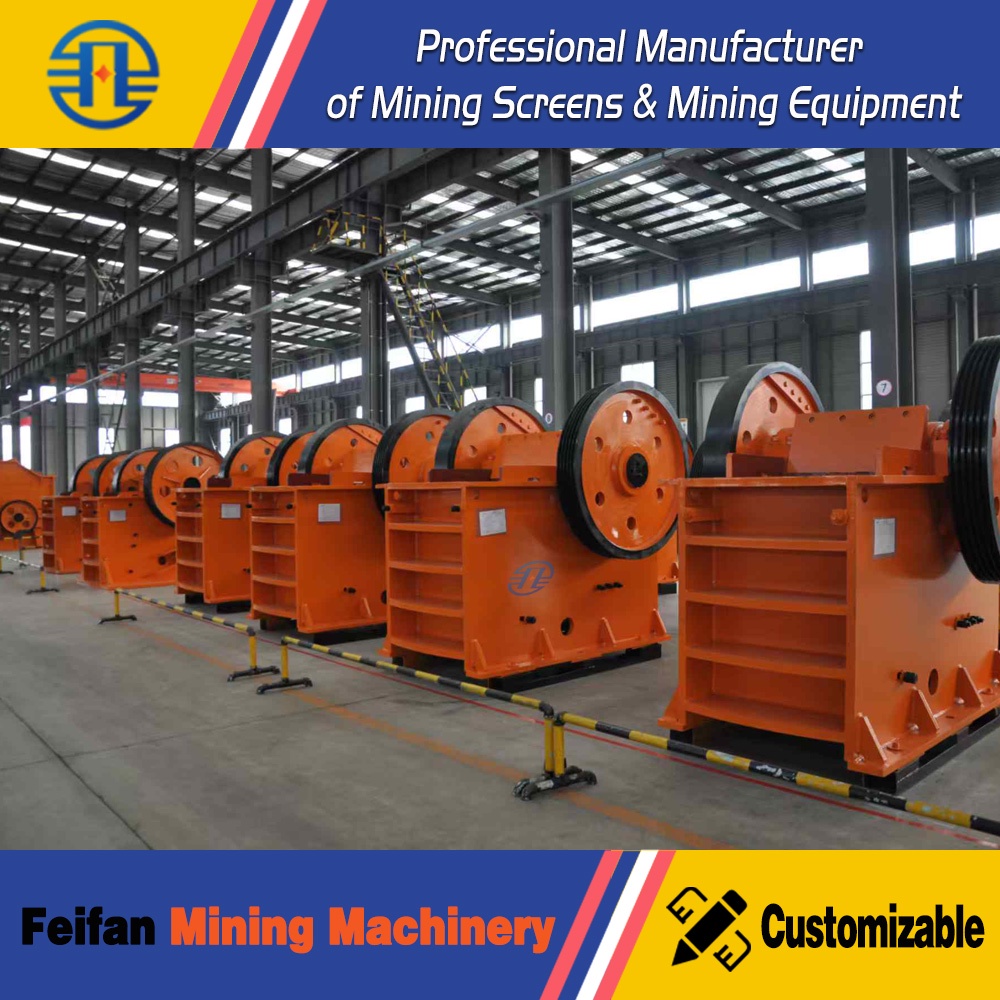 Concasseur à mâchoires super grand modèle FEIFAN PE1500×1800, 450-1000tph, pour opérations minières, avec structure fiable et certification ISO