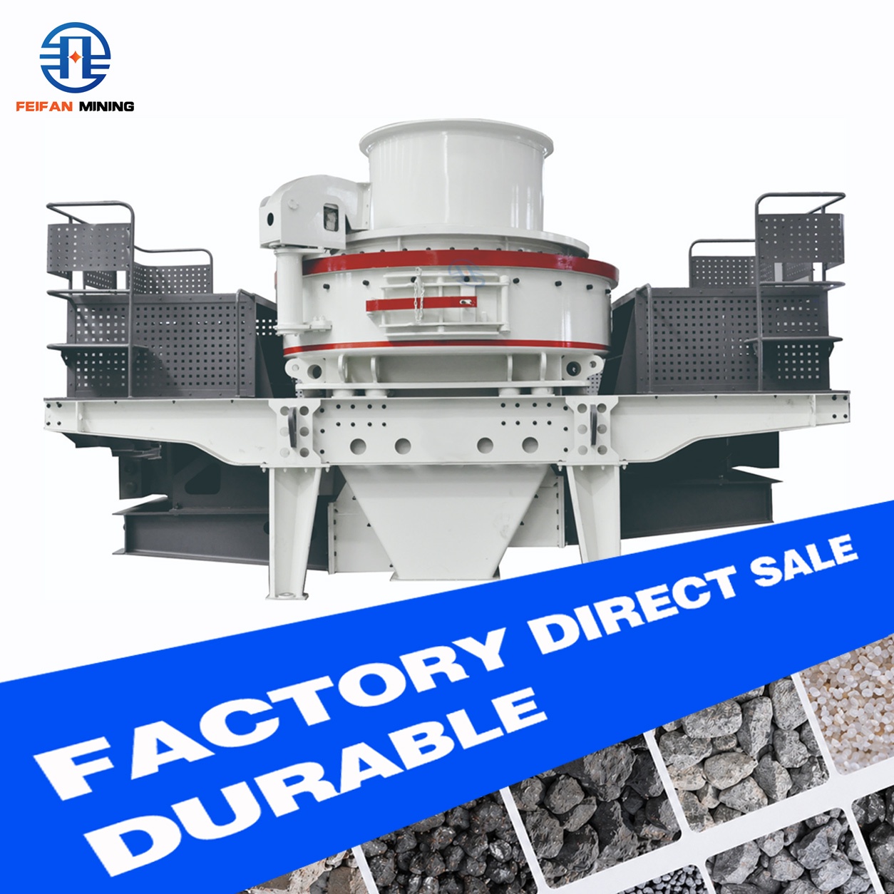 Réglage précis du module de finesse, VSI-6000, avec une puissance de 90-400 kW et ISO9001 pour machine à granulats de béton de haute qualité