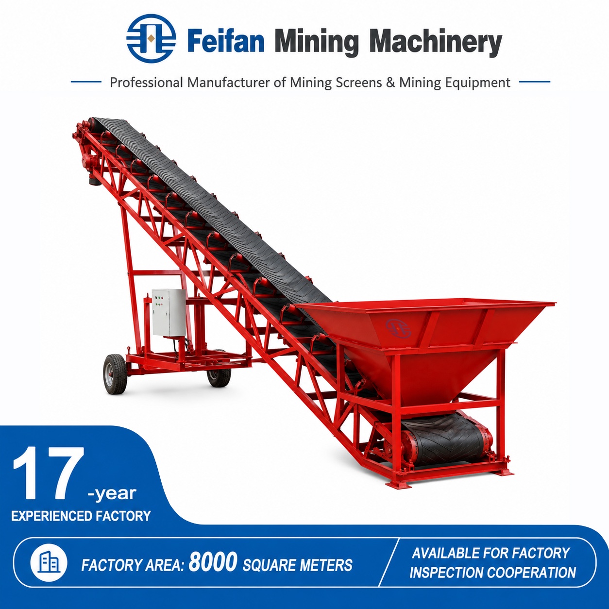 Convoyeur à bande à faible consommation | Machine de livraison pour usine de sable en roche dure, minerai minier
