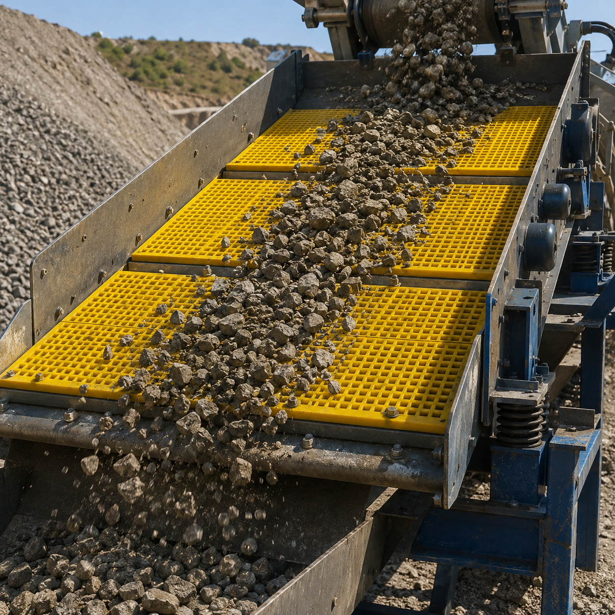 Fabricant FEIFAN de panneaux de criblage en uréthane OEM sur mesure pour pièces de rechange de cribles vibrants d'usines de carrières, mines et granulats