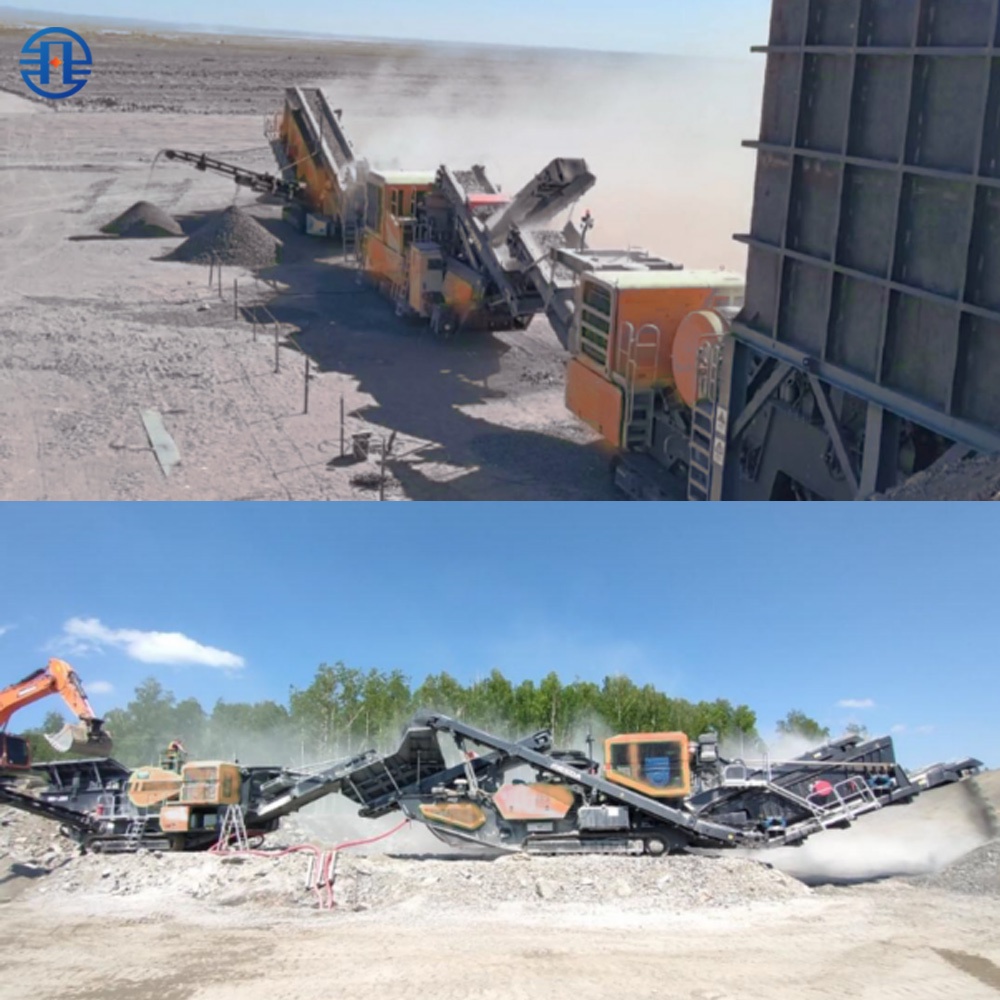 Concasseur à percussion mobile sur chenilles fiable pour la démolition du béton et le recyclage des déchets de construction