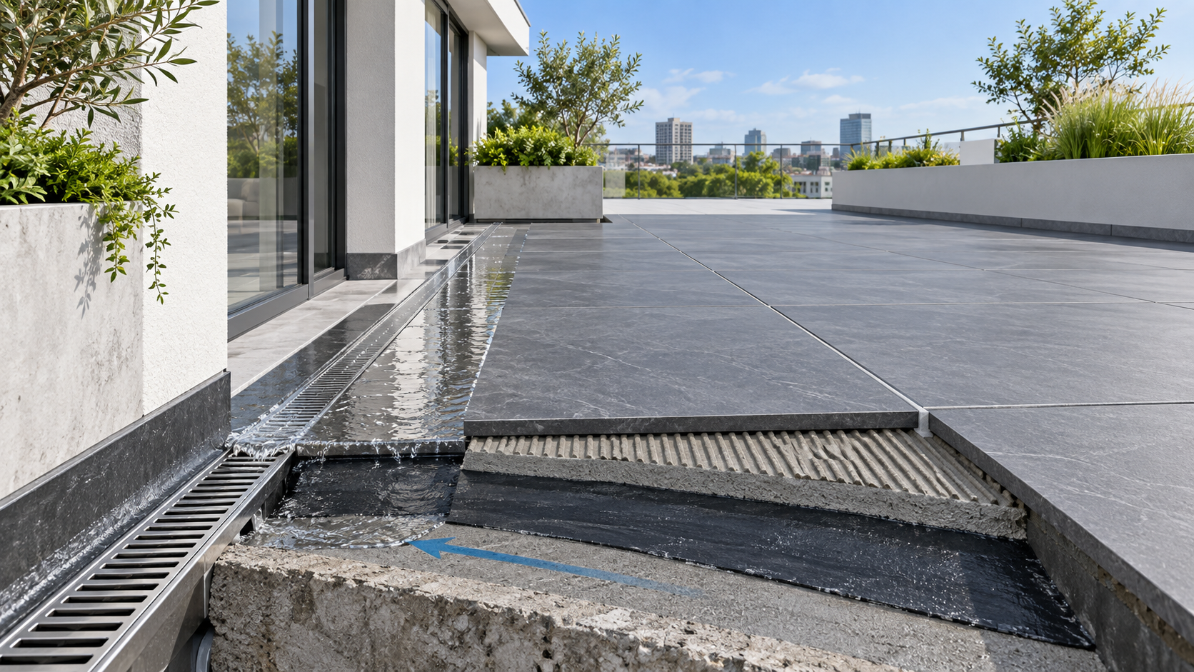 When are porcelain tiles for outdoor spaces at risk of cracking?