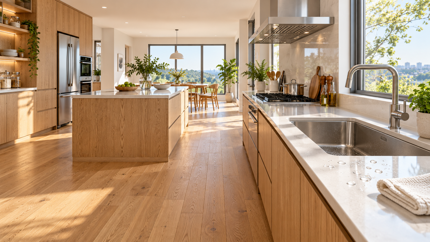 Is solid wood flooring suitable for kitchens with changing humidity? Is solid wood flooring suitable for kitchens with changing humidity?