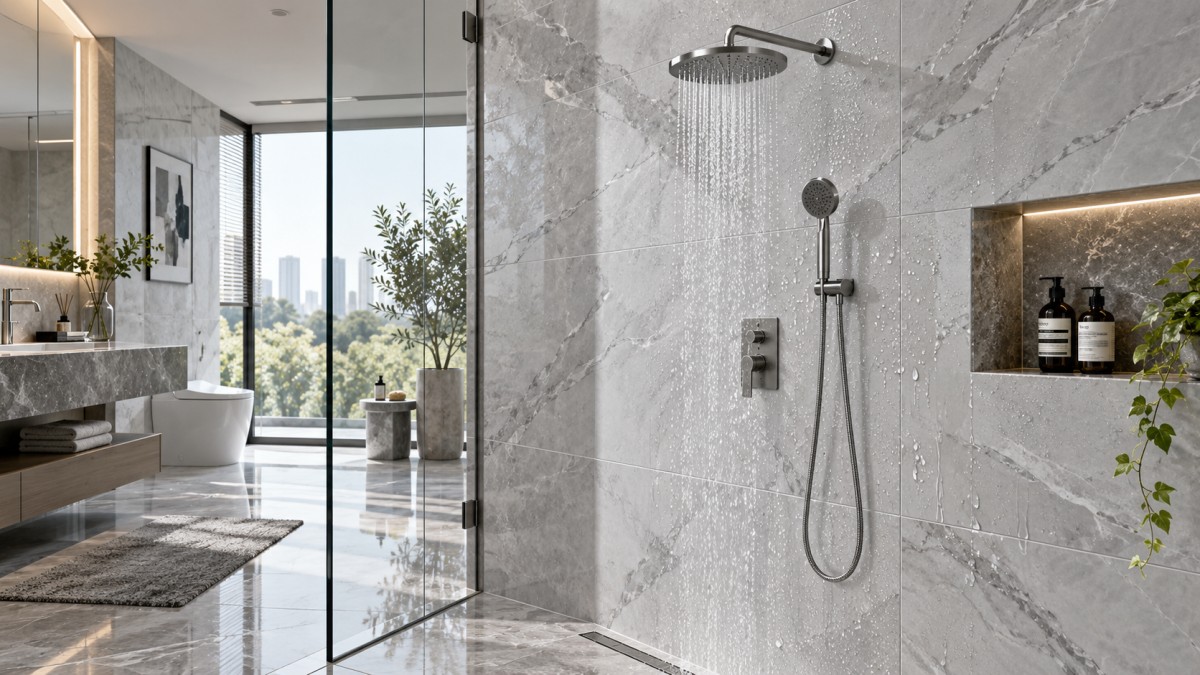 When are porcelain wall tiles the right choice for shower walls?