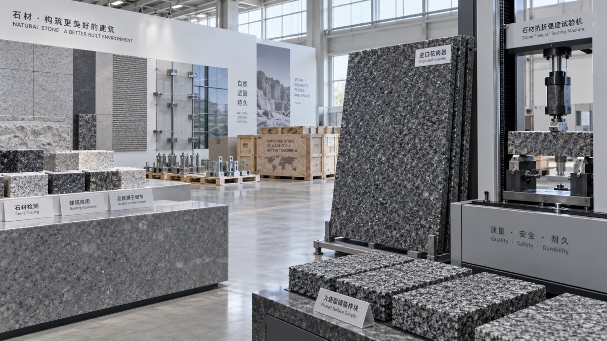 Which compliance standards apply to imported granite for building projects?