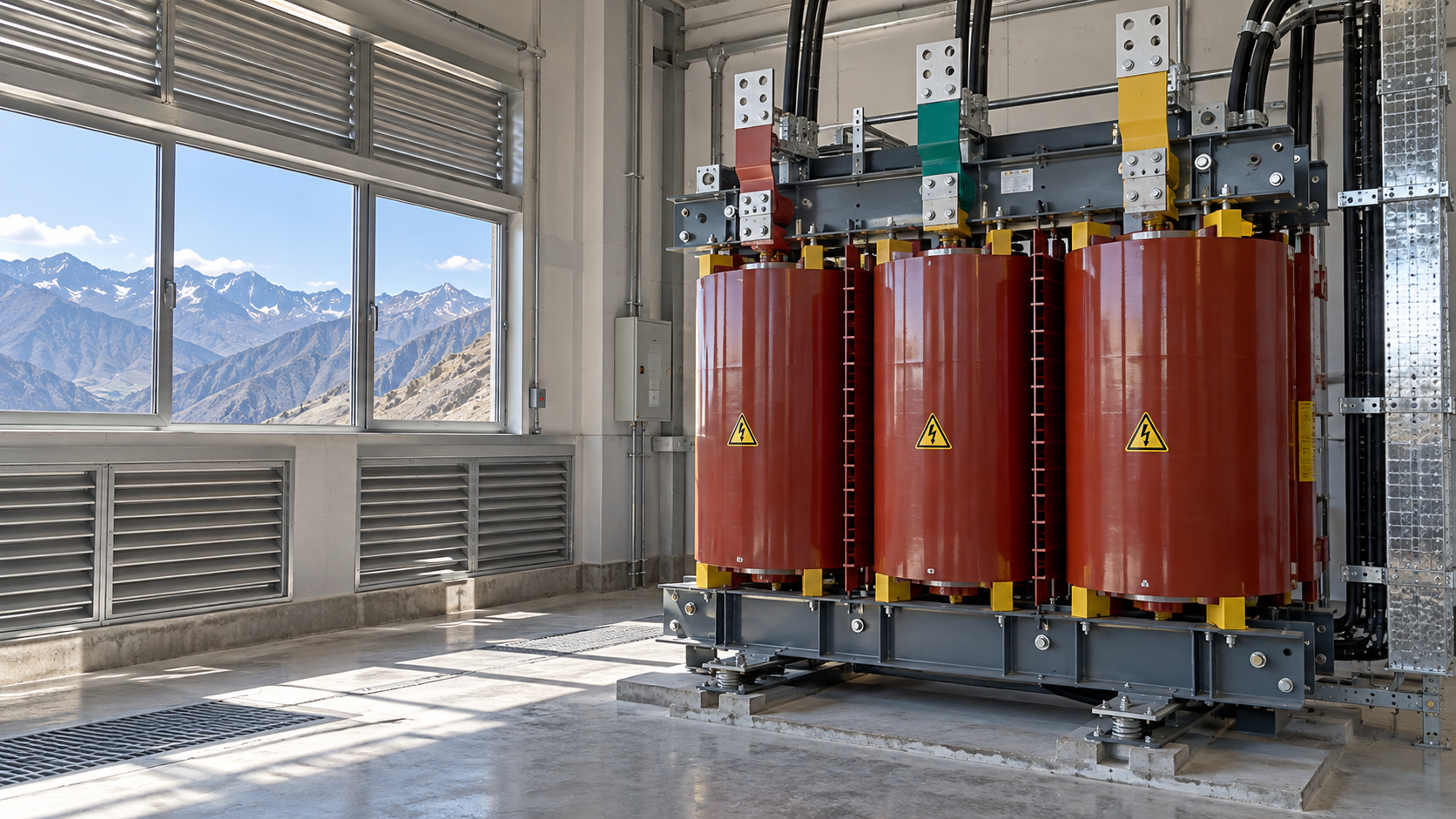 When does a cast resin transformer need high-altitude derating?