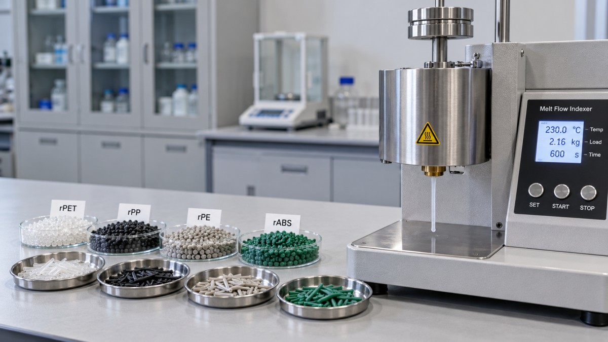 How to test melt flow consistency in batches of recycled plastics
