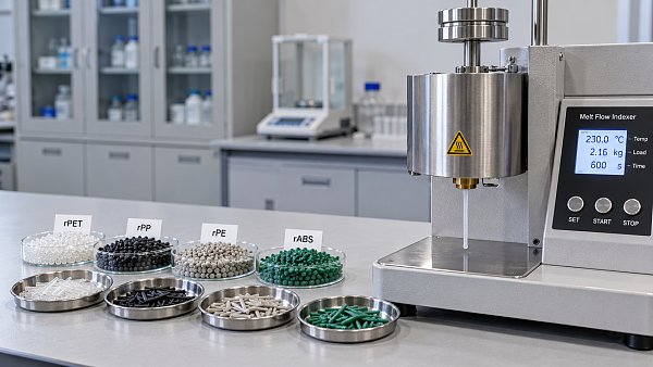 How to test melt flow consistency in batches of recycled plastics