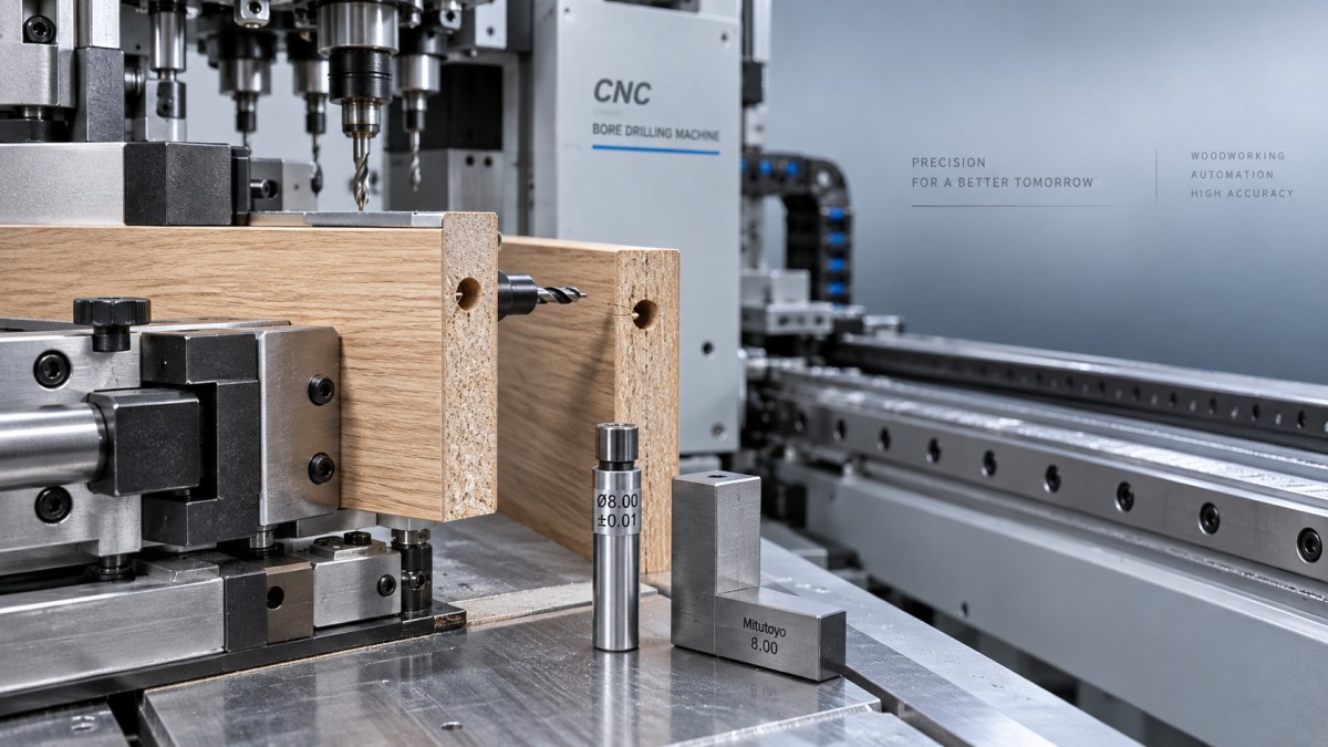 Why does a CNC boring machine produce misaligned dowel holes? Why does a CNC boring machine produce misaligned dowel holes?