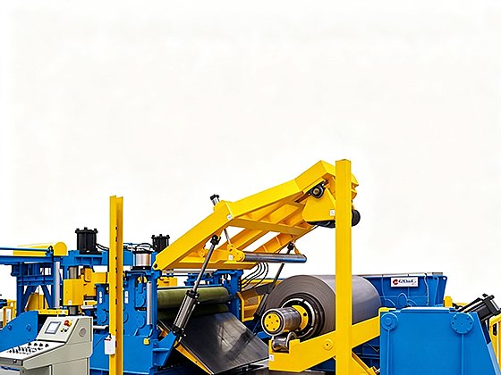 Oil pressure assisted splitting and coiling machine