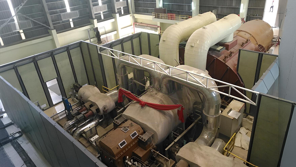 Locatie van het stoomturbineproject
