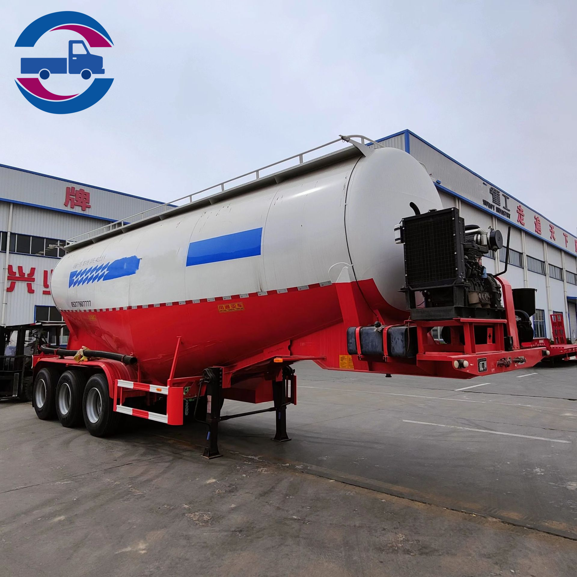 W Shape 60CBM Bulk Cement Tanker