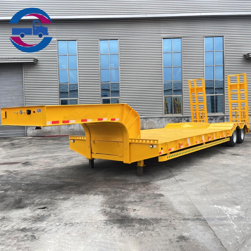 2 Axle 50 Ton Low Bed Semi Trailer
