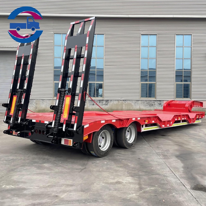2 Axle 50 Ton Low Bed Semi Trailer