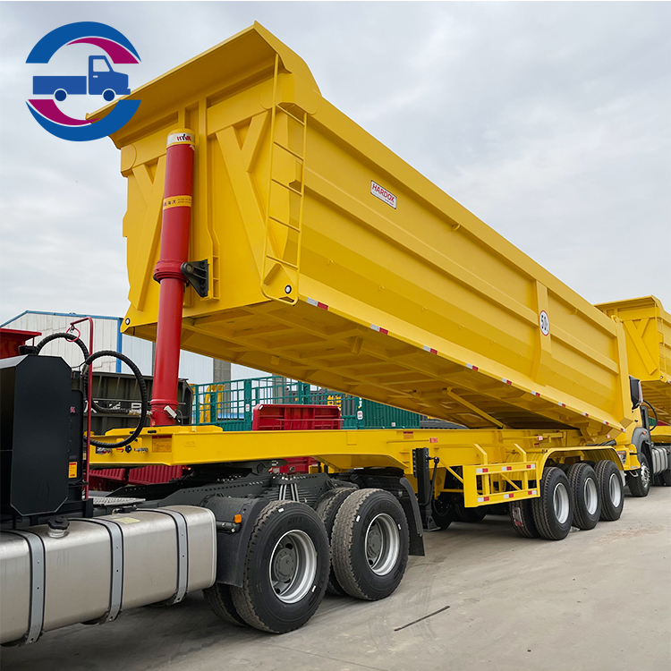 3 Axles 80 Tons U Shape Tipper Semi Trailer