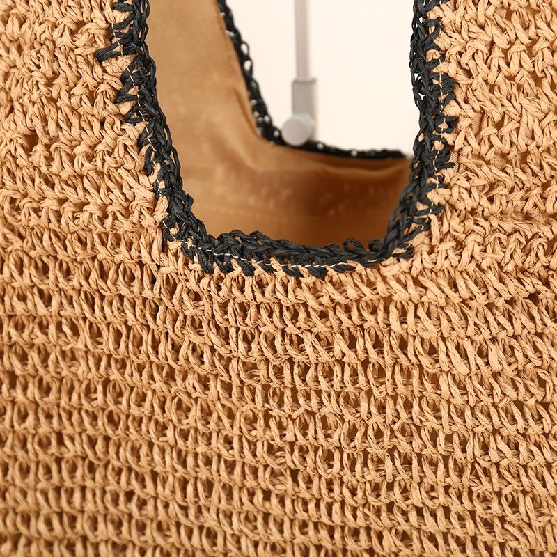 High-value, large-capacity steel bucket bag for women's beach vacation