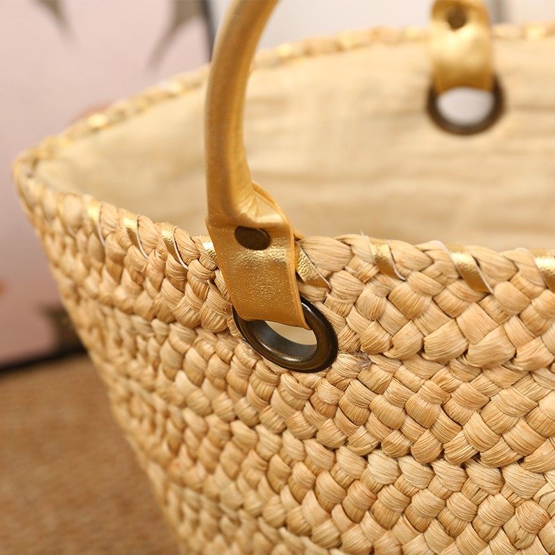 Korean style fashionable and artistic solid color straw bag
