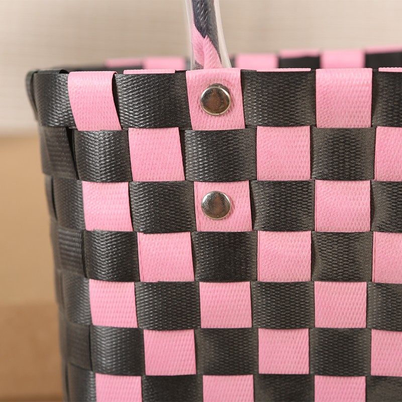 New Handmade Woven Bag, Creative DIY Souvenir Bag, Open-Top Beach Bag, Women's Handbag, Plastic Woven Bag, Handbag