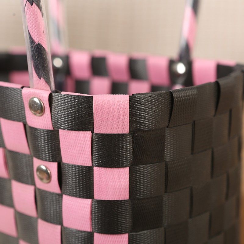New Handmade Woven Bag, Creative DIY Souvenir Bag, Open-Top Beach Bag, Women's Handbag, Plastic Woven Bag, Handbag