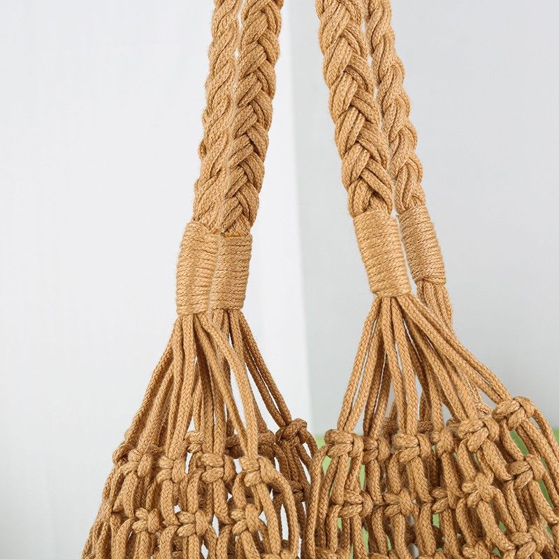 Hollowed-out fishnet shoulder bag