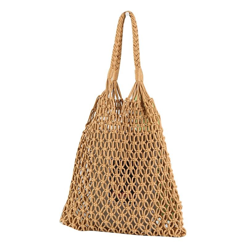Hollowed-out fishnet shoulder bag