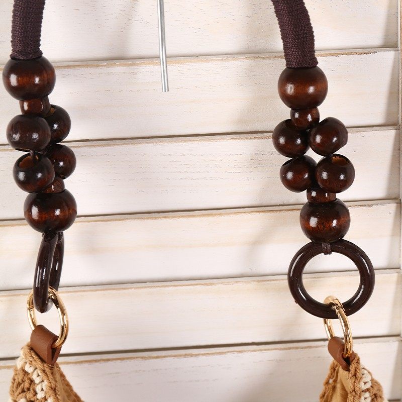 Ethnic beaded woven bag