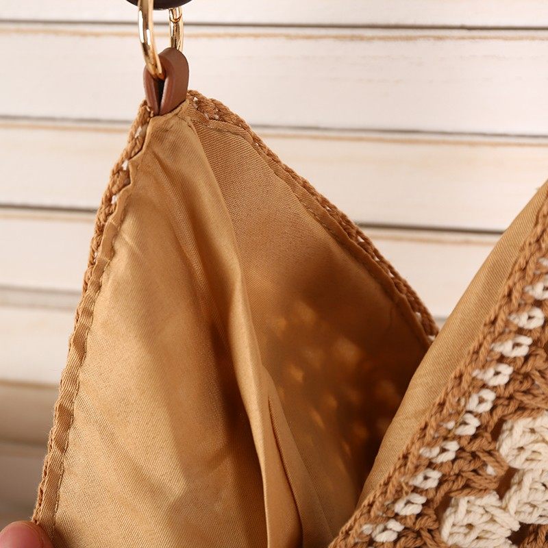 Ethnic beaded woven bag