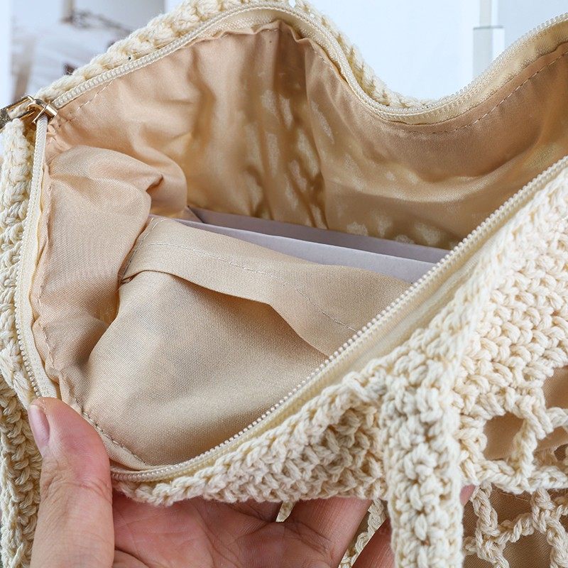 Forest-style cotton rope mesh bag