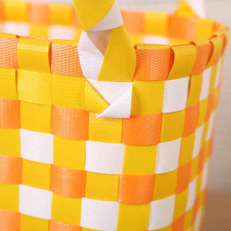 Plastic woven storage basket, hand-held basket, baby gift, full moon return gift bag, small square bag, beach bag, tote bag