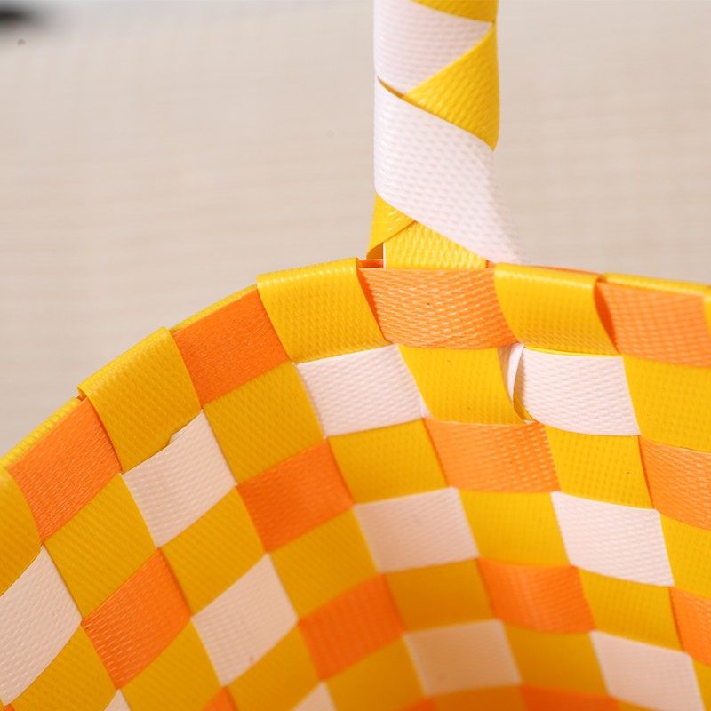 Plastic woven storage basket, hand-held basket, baby gift, full moon return gift bag, small square bag, beach bag, tote bag