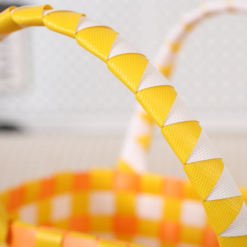 Plastic woven storage basket, hand-held basket, baby gift, full moon return gift bag, small square bag, beach bag, tote bag