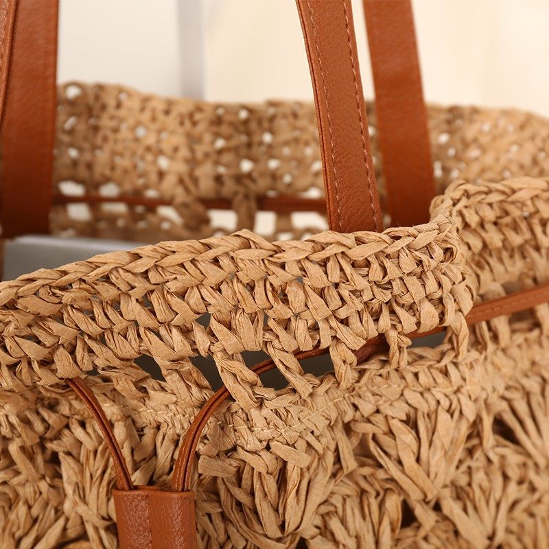 Summer beach vacation straw bags