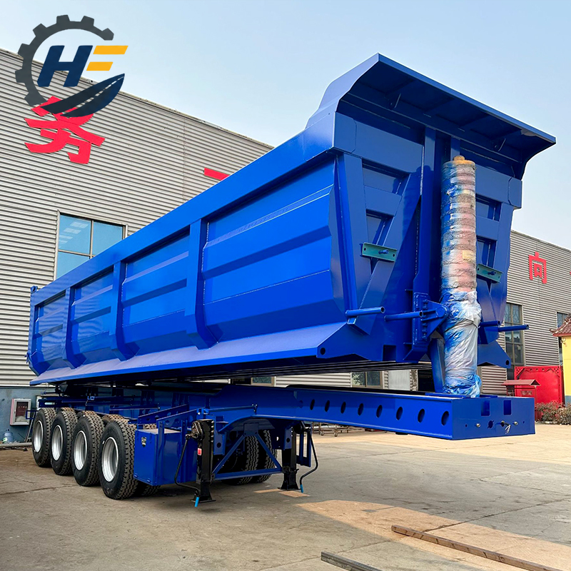 Tracteur à benne basculante en forme de U à 3 essieux, 80 tonnes
