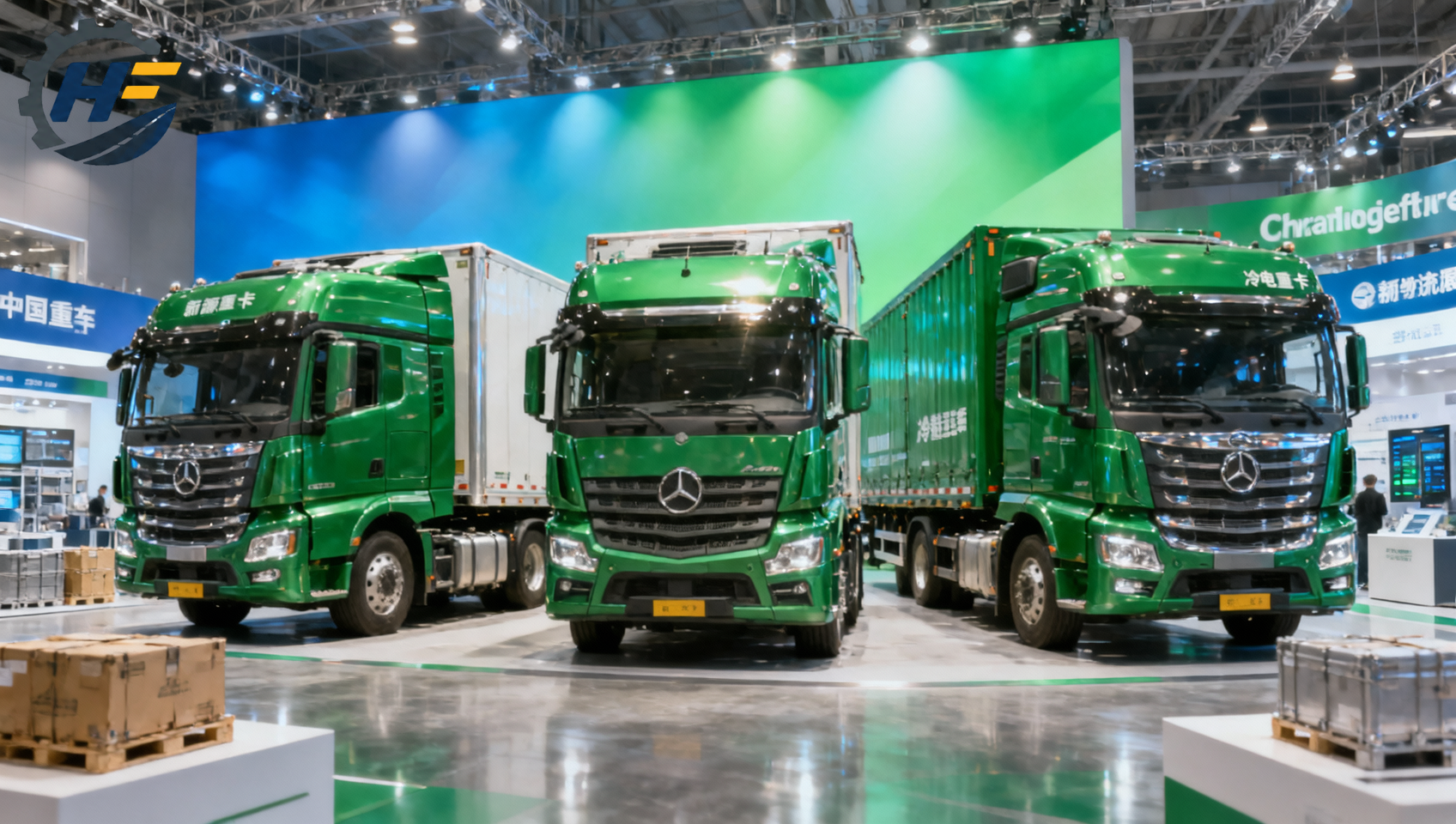 Salon logistique asiatique : les camions lourds verts de la Chine mis en avant Salon logistique asiatique : les camions lourds verts de la Chine mis en avant
