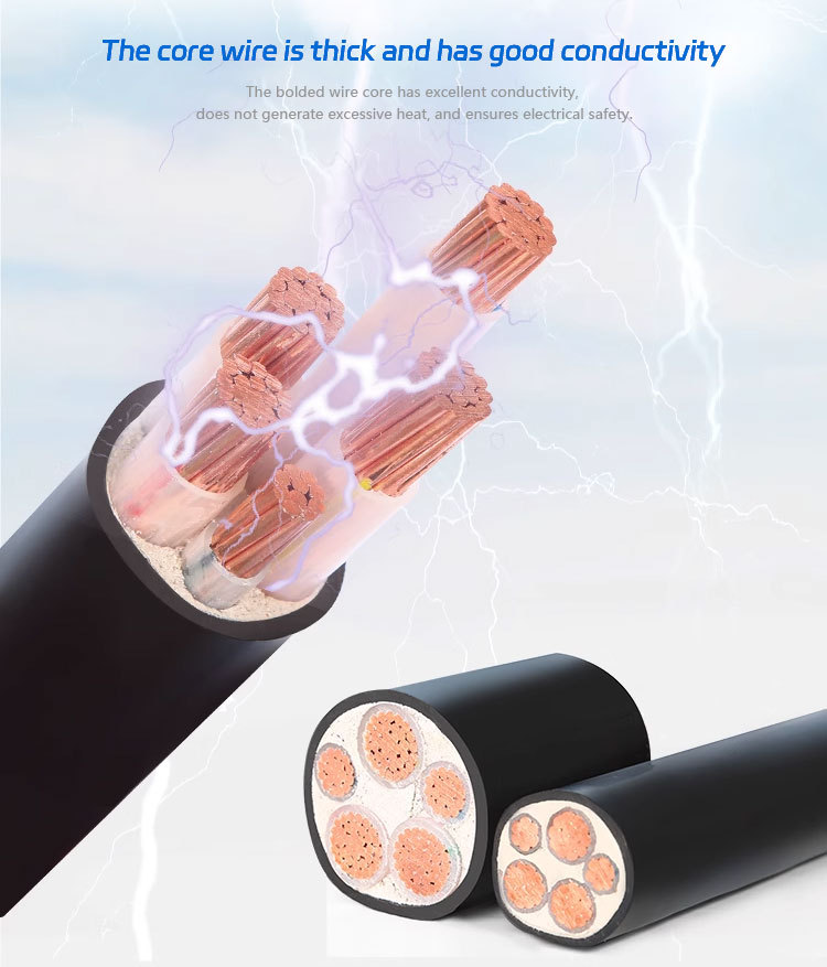 Fireproof cable03 Fire-Resistant Pure Copper PVC Power Cable for Railway Station and industrial Construction