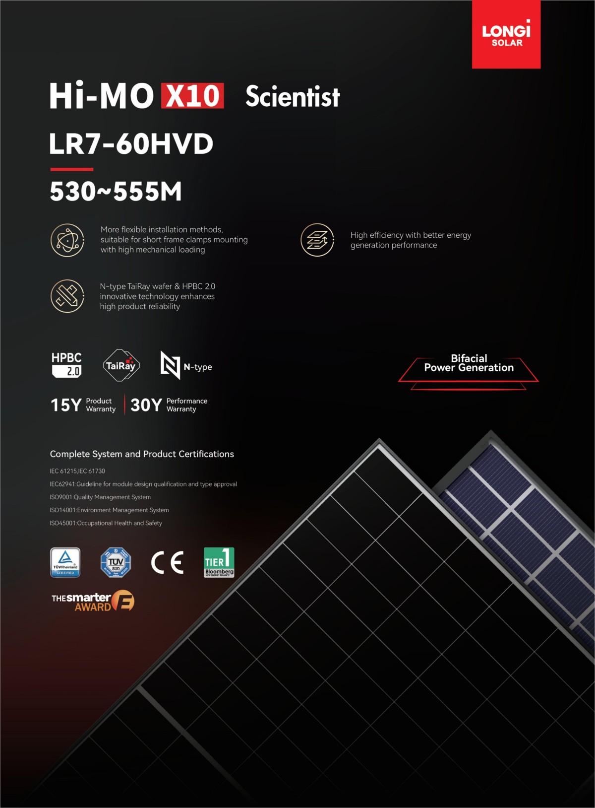 Hi-MO X10 Scientist LR7-60HVD 530~555M