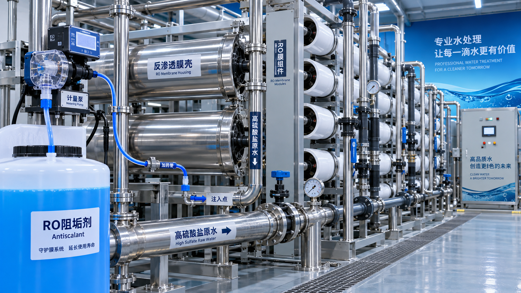How to choose RO antiscalants for feedwater with high sulfate levels